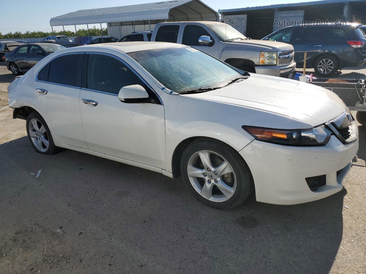 2009 Acura Tsx  White vin: JH4CU26659C029884