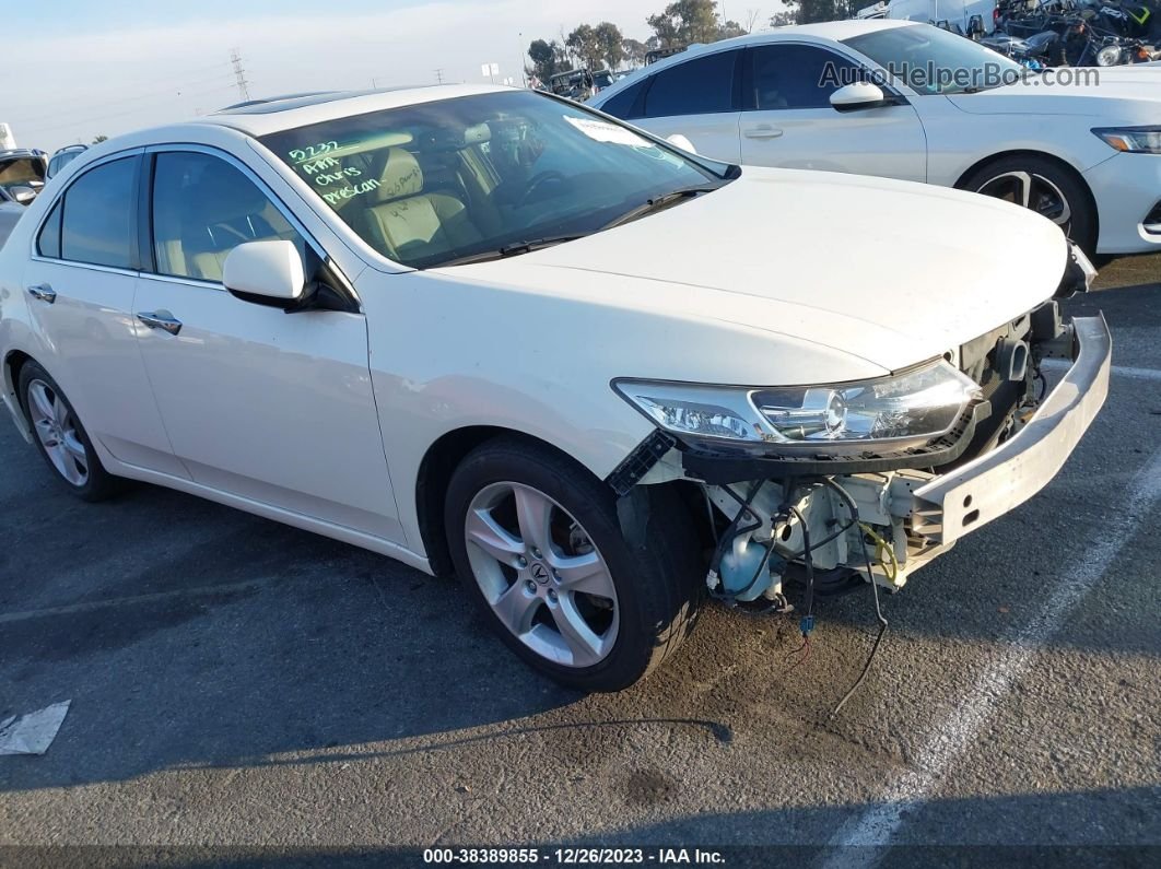 2009 Acura Tsx   White vin: JH4CU26679C013489