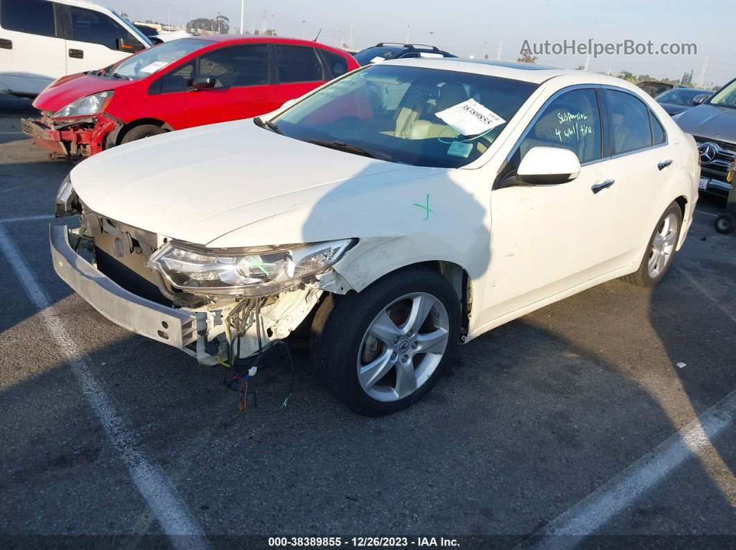 2009 Acura Tsx   White vin: JH4CU26679C013489