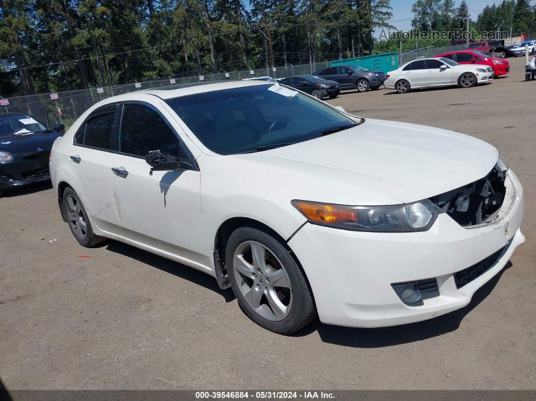 2009 Acura Tsx White vin: JH4CU26689C003926