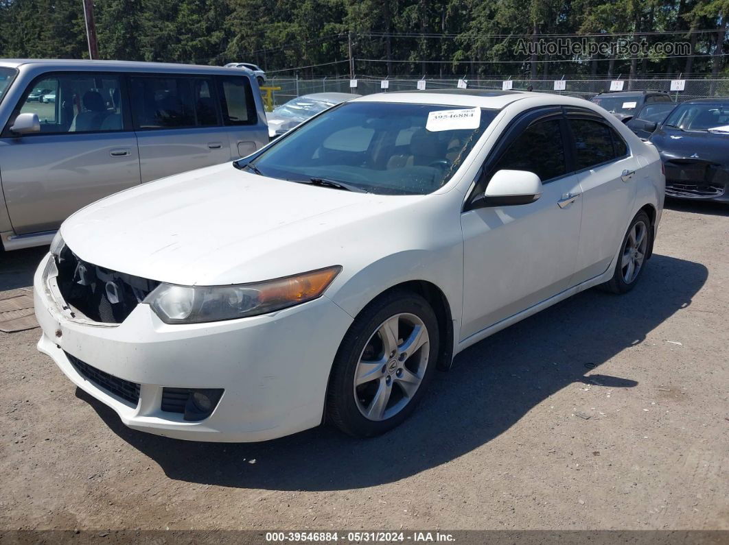 2009 Acura Tsx White vin: JH4CU26689C003926