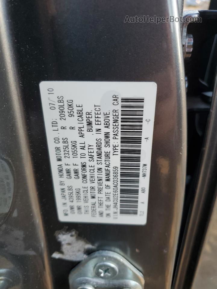 2010 Acura Tsx  Серый vin: JH4CU2E60AC036859