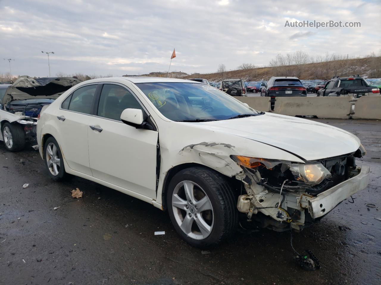 2010 Acura Tsx  White vin: JH4CU2F60AC005240