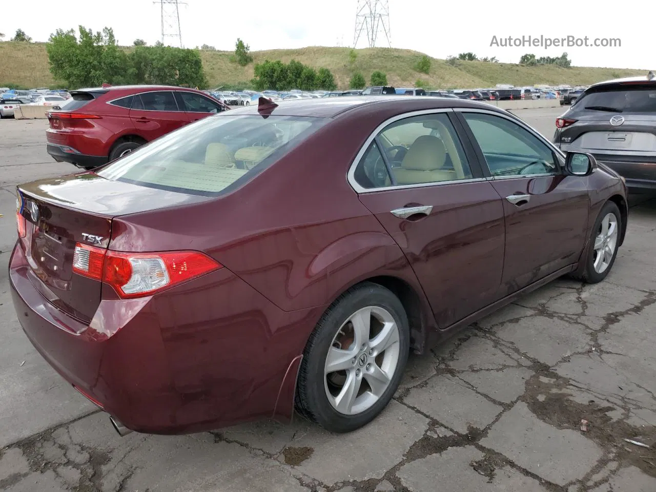 2010 Acura Tsx  Maroon vin: JH4CU2F60AC014746