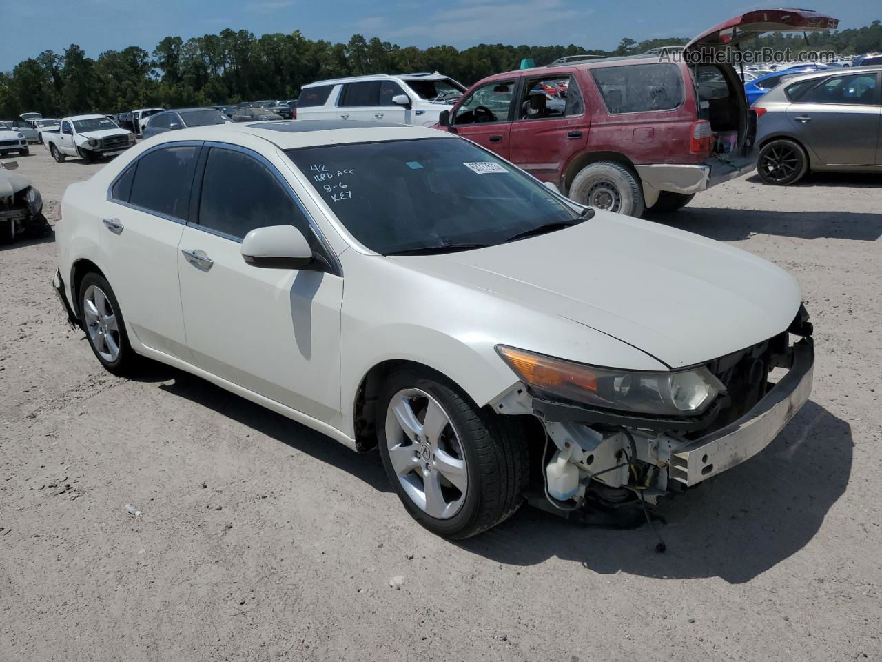 2010 Acura Tsx  Белый vin: JH4CU2F60AC015301