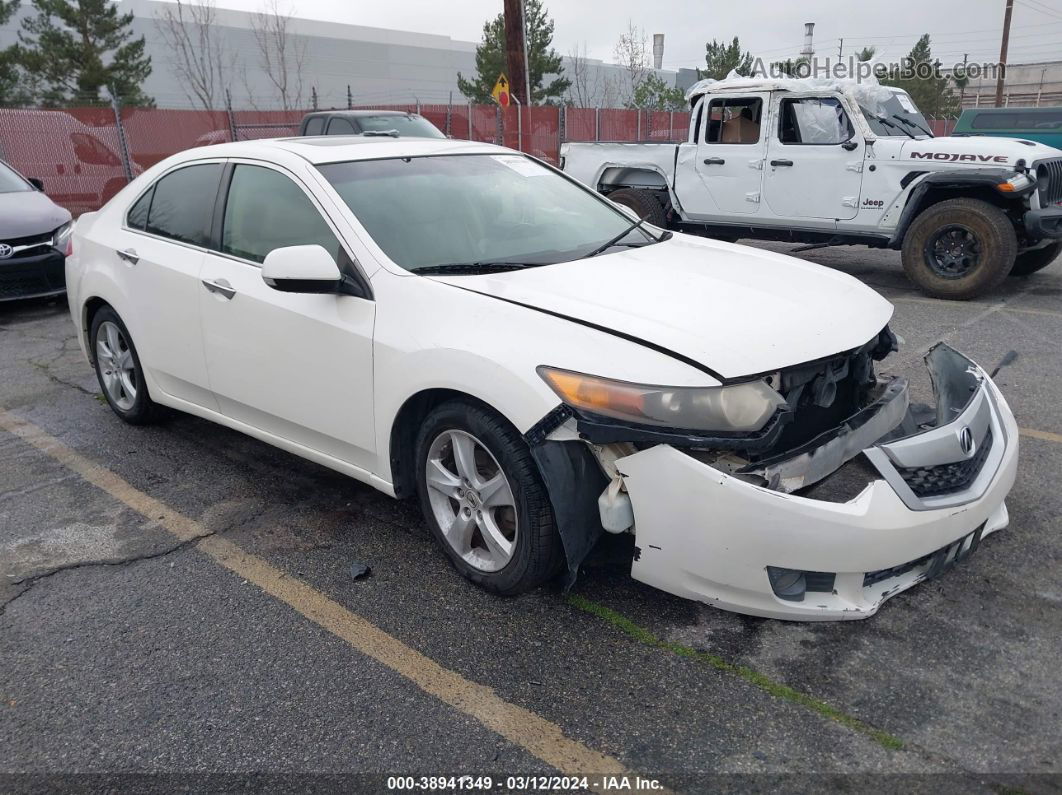 2010 Acura Tsx 2.4 White vin: JH4CU2F60AC017405