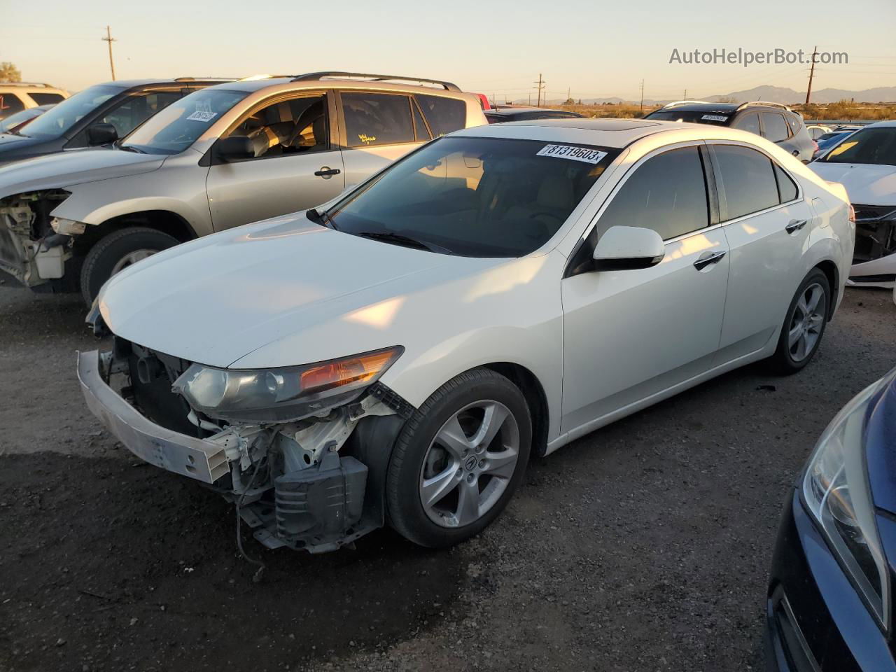 2010 Acura Tsx  White vin: JH4CU2F60AC035841