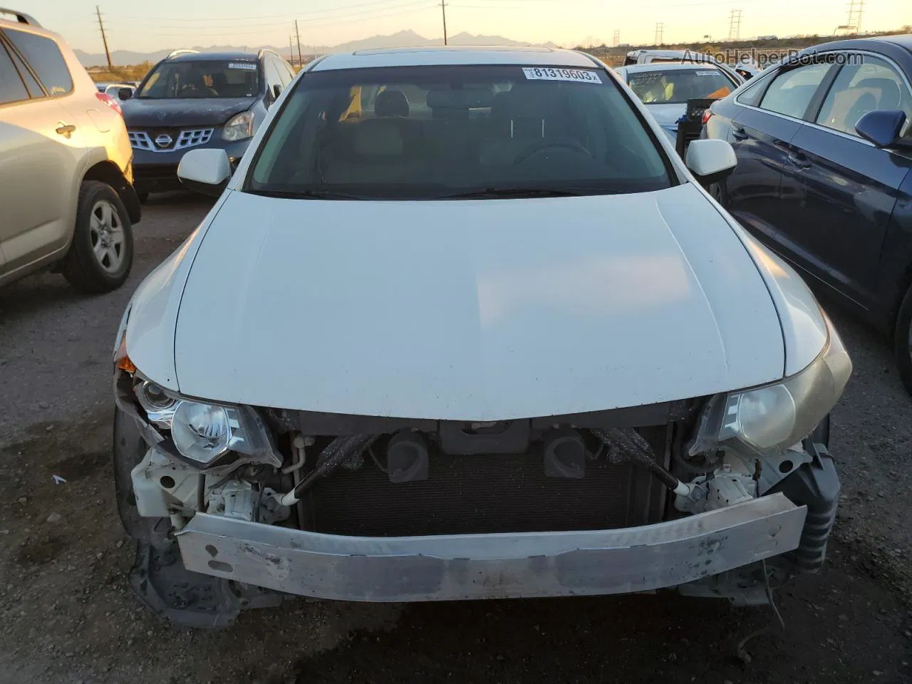 2010 Acura Tsx  White vin: JH4CU2F60AC035841