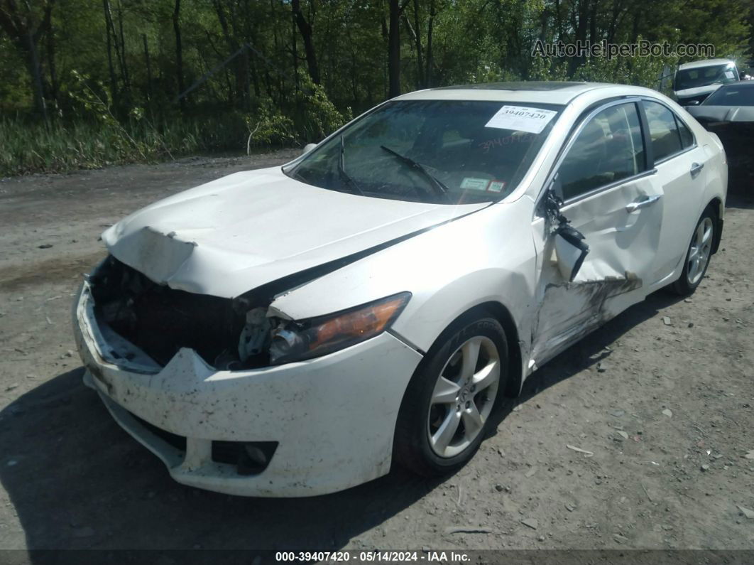 2010 Acura Tsx 2.4 White vin: JH4CU2F61AC003089