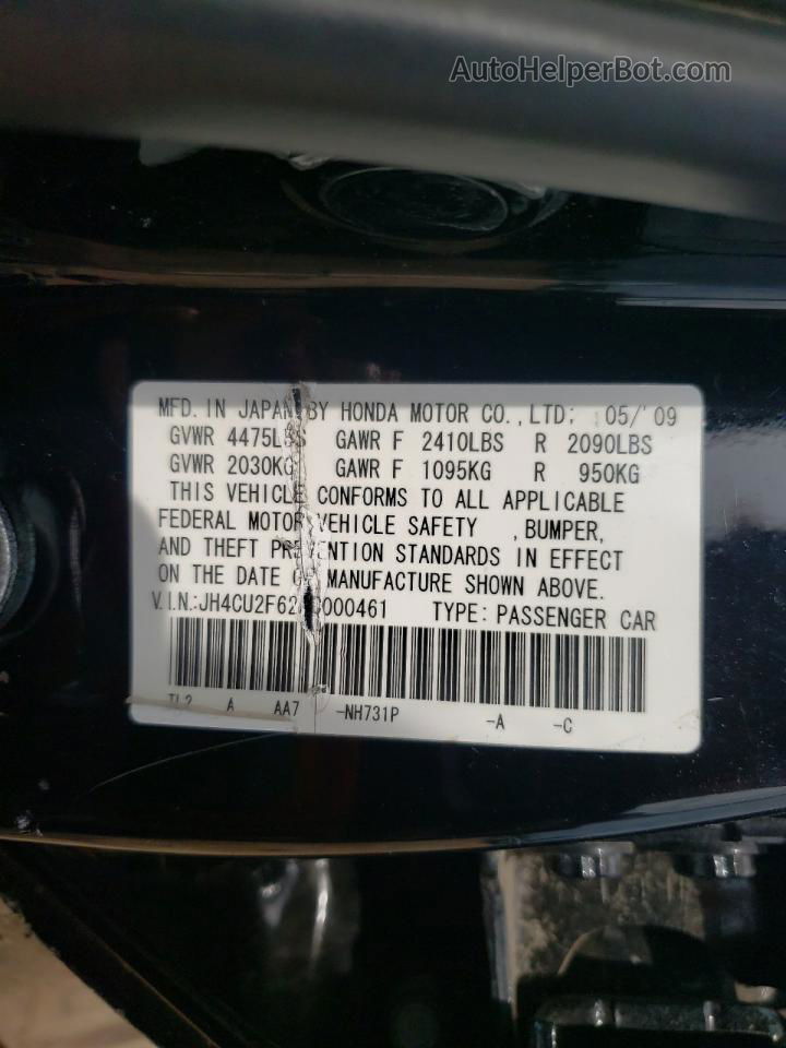 2010 Acura Tsx  Черный vin: JH4CU2F62AC000461