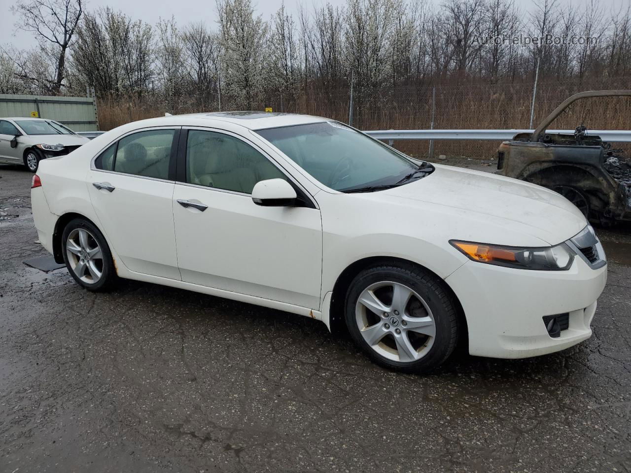 2010 Acura Tsx  Белый vin: JH4CU2F62AC016093