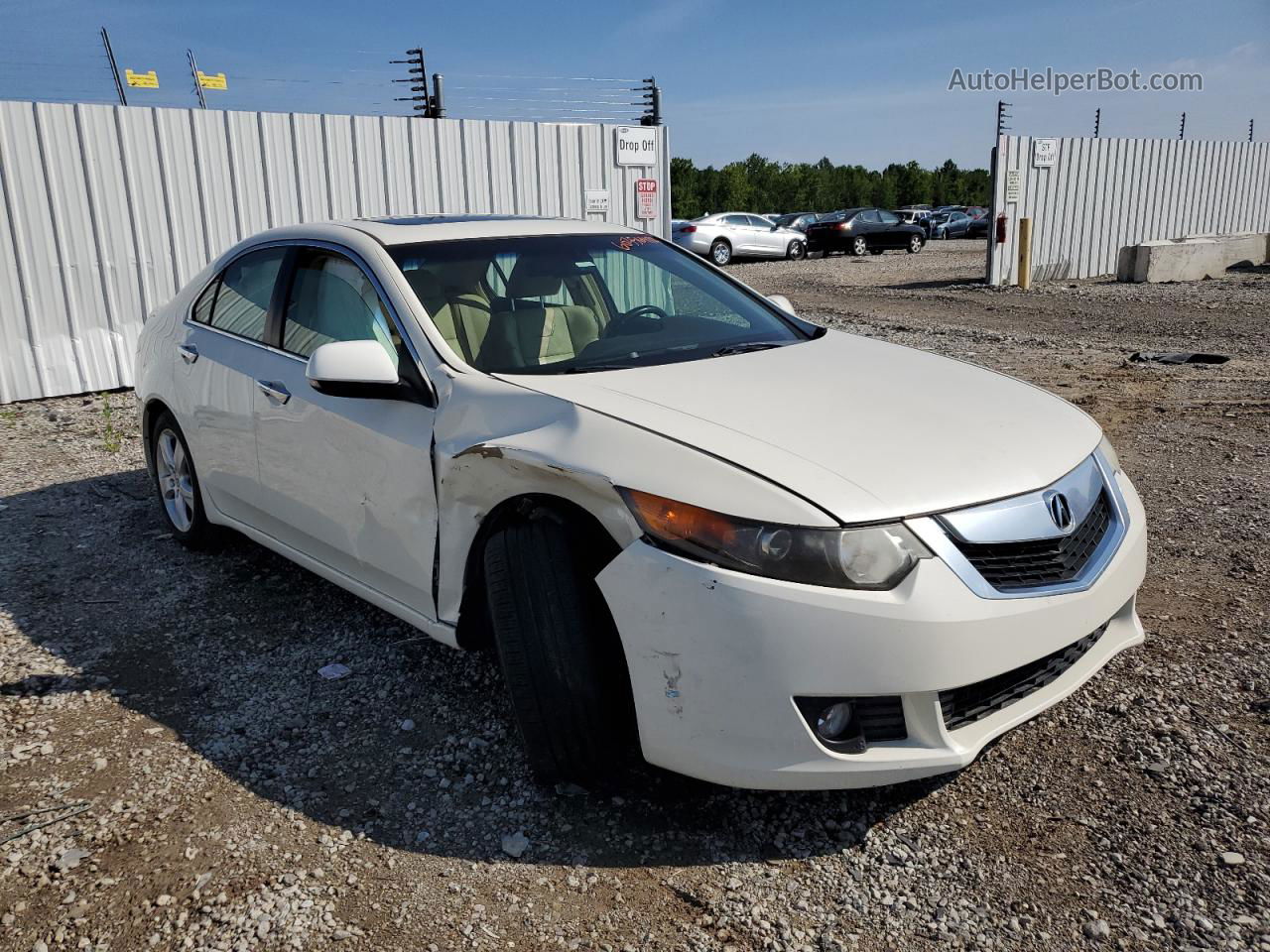 2010 Acura Tsx  White vin: JH4CU2F63AC017401