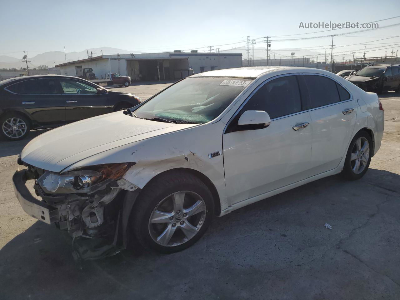 2010 Acura Tsx  White vin: JH4CU2F63AC024154