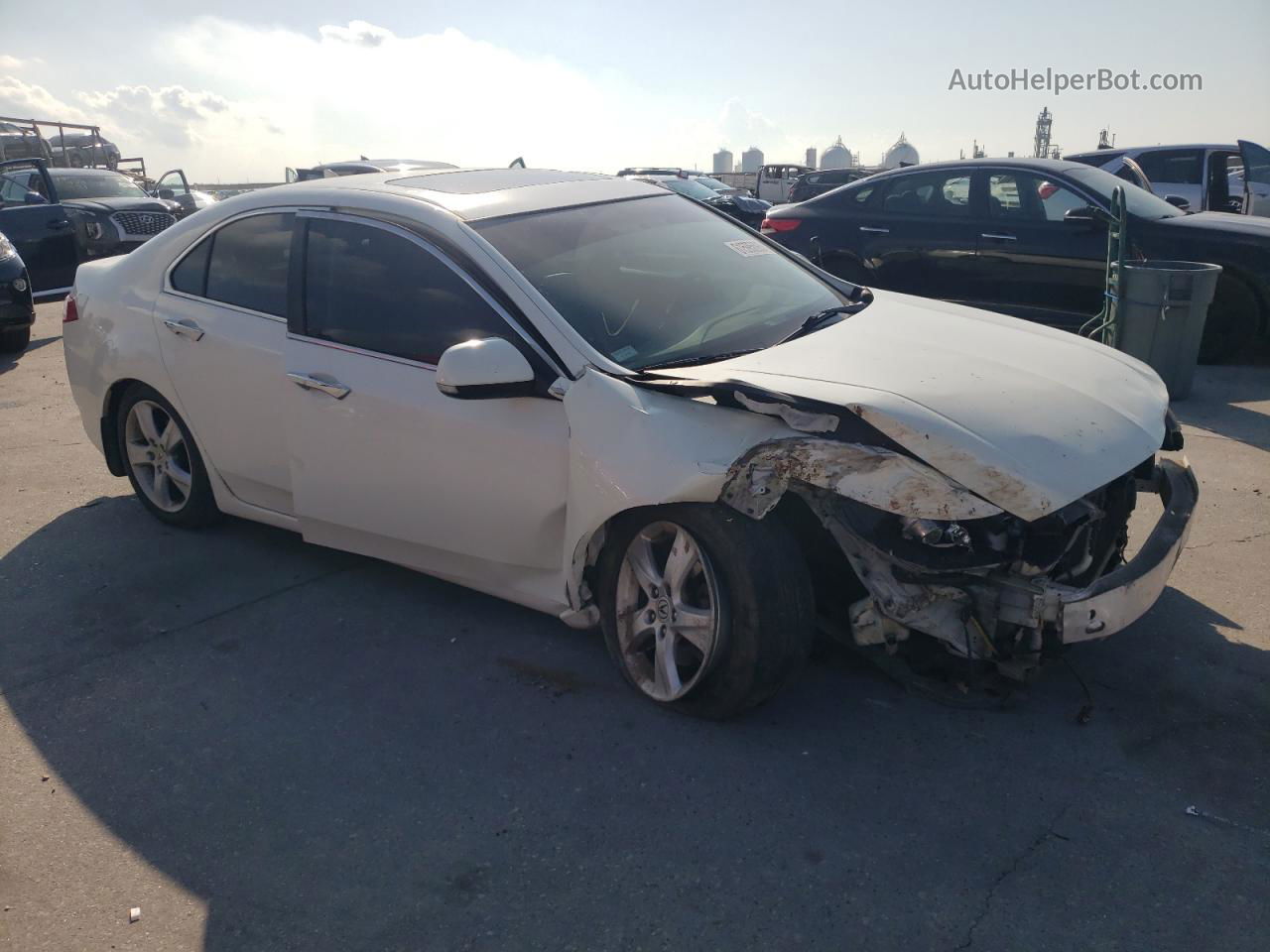 2010 Acura Tsx  Белый vin: JH4CU2F63AC037275