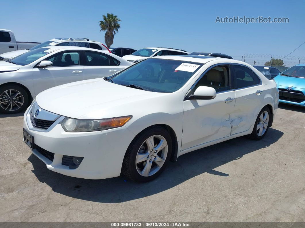 2010 Acura Tsx 2.4 White vin: JH4CU2F64AC004883