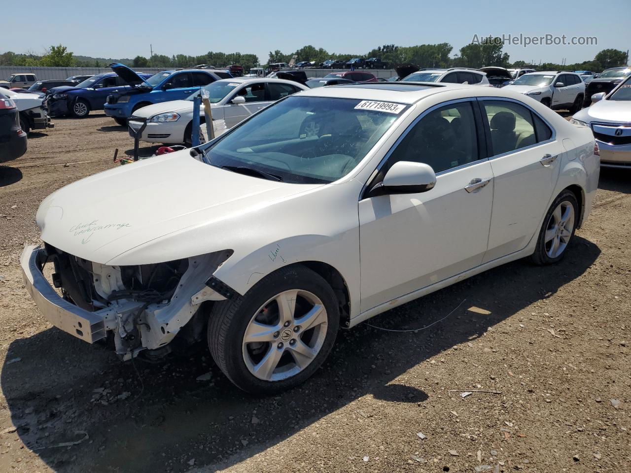 2010 Acura Tsx  White vin: JH4CU2F64AC010098