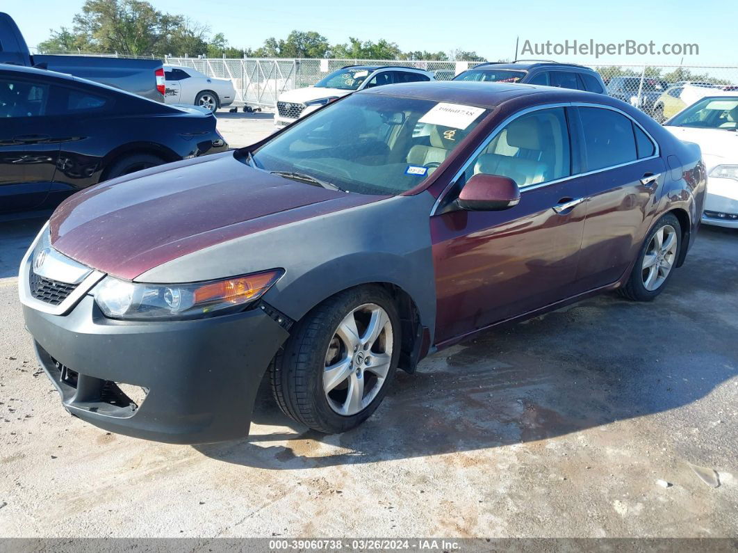 2010 Acura Tsx 2.4 Burgundy vin: JH4CU2F64AC020985