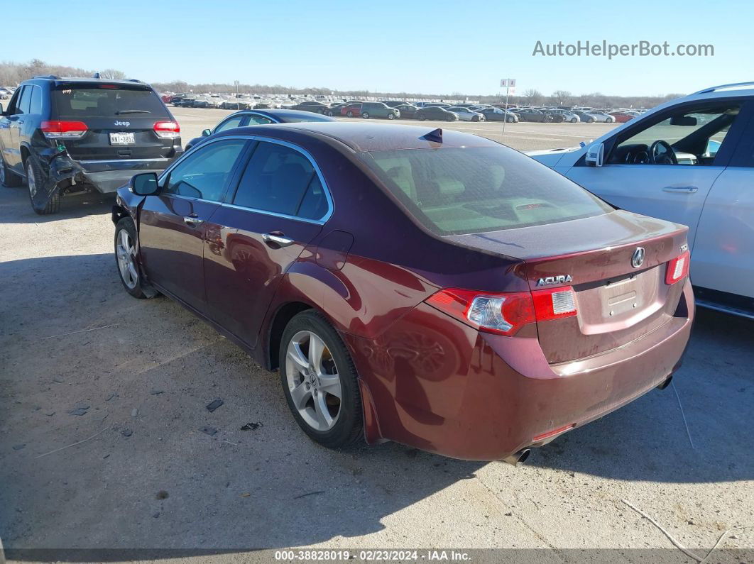 2010 Acura Tsx 2.4 Maroon vin: JH4CU2F64AC025877