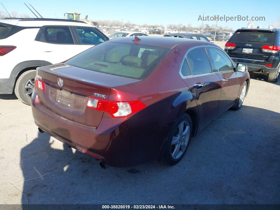 2010 Acura Tsx 2.4 Maroon vin: JH4CU2F64AC025877