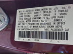 2010 Acura Tsx 2.4 Maroon vin: JH4CU2F64AC025877