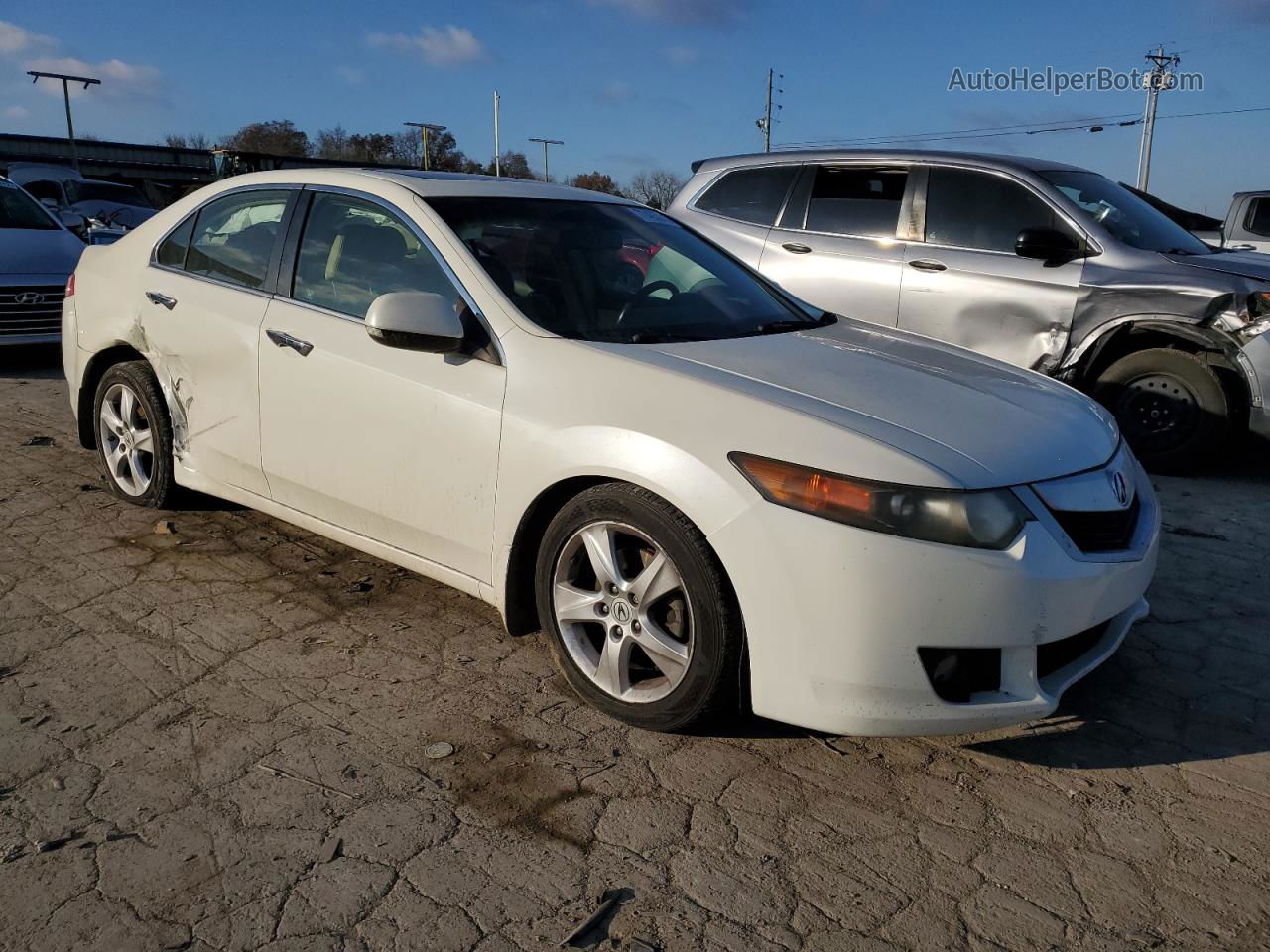 2010 Acura Tsx  Белый vin: JH4CU2F65AC031655