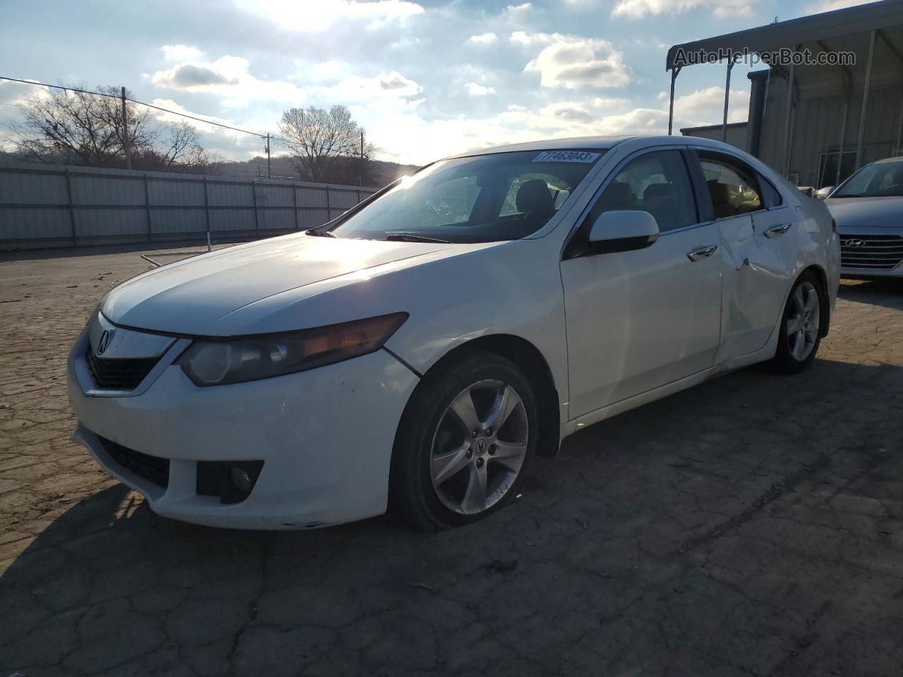 2010 Acura Tsx  Белый vin: JH4CU2F65AC031655