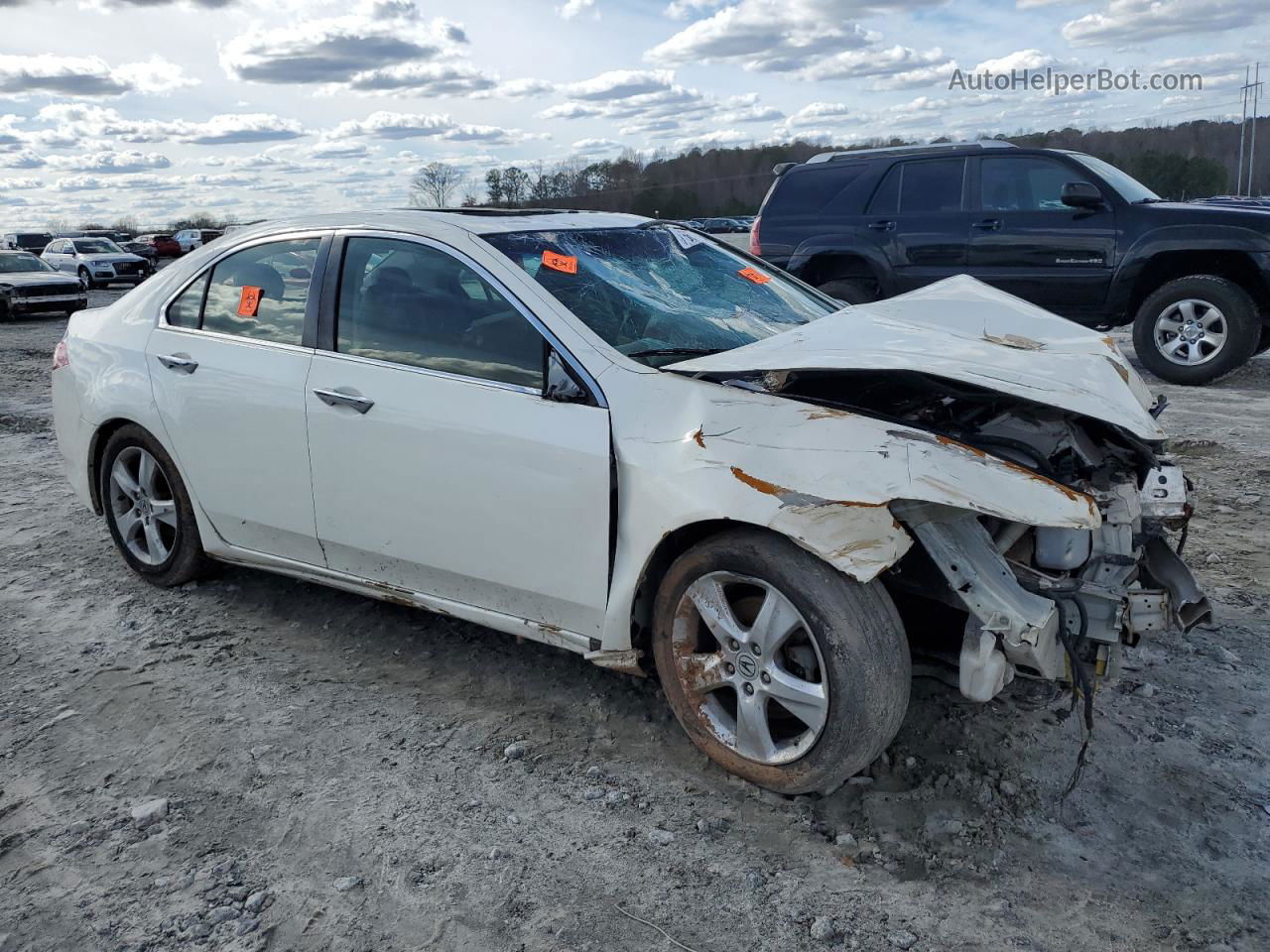 2010 Acura Tsx  White vin: JH4CU2F65AC036631