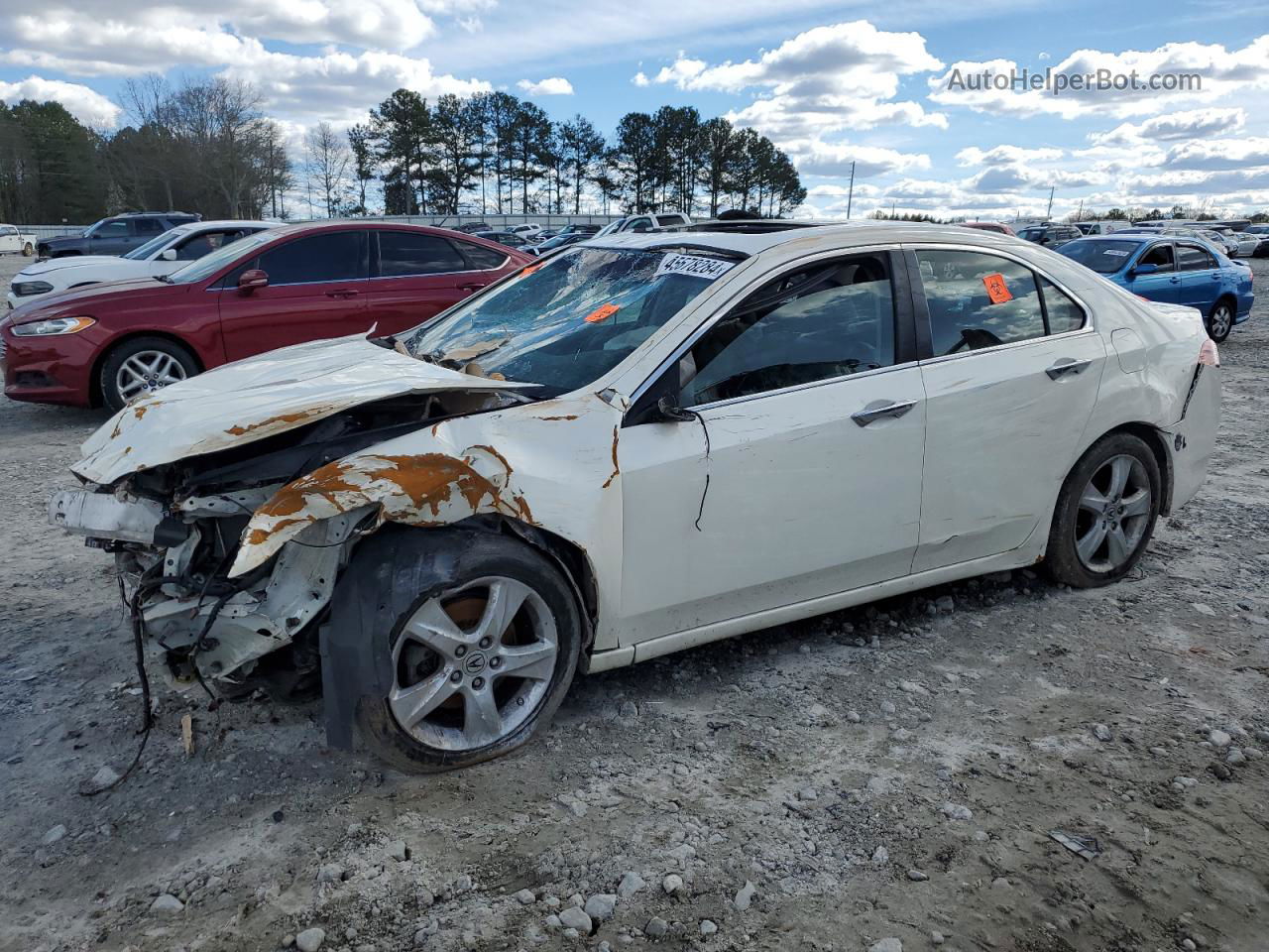 2010 Acura Tsx  White vin: JH4CU2F65AC036631