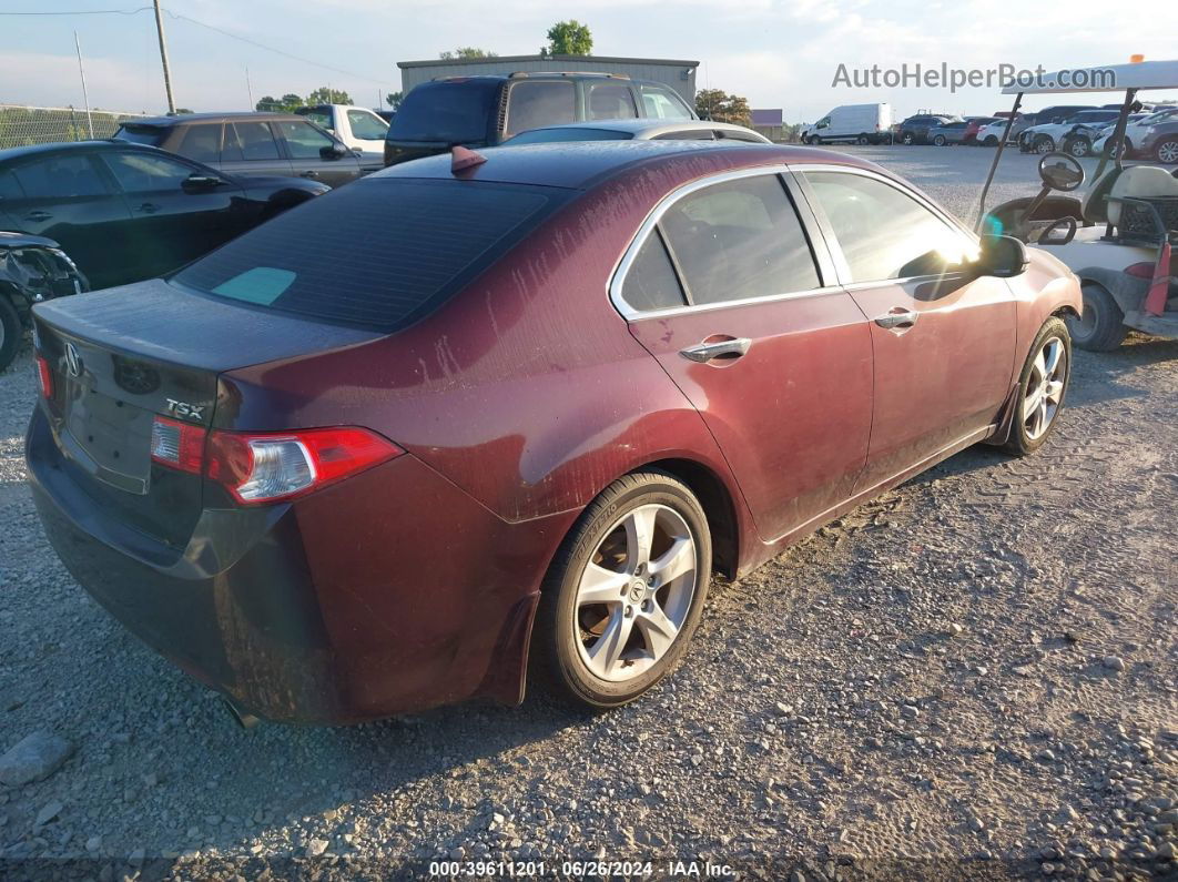 2010 Acura Tsx 2.4 Burgundy vin: JH4CU2F66AC007977