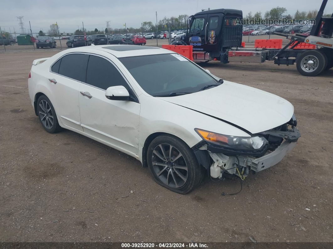 2010 Acura Tsx 2.4 White vin: JH4CU2F67AC020351