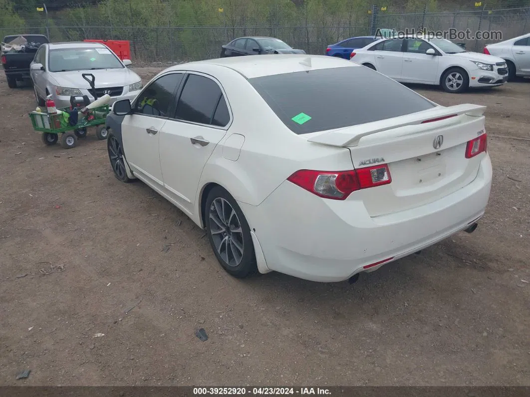 2010 Acura Tsx 2.4 White vin: JH4CU2F67AC020351