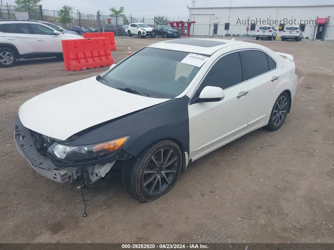 2010 Acura Tsx 2.4 White vin: JH4CU2F67AC020351