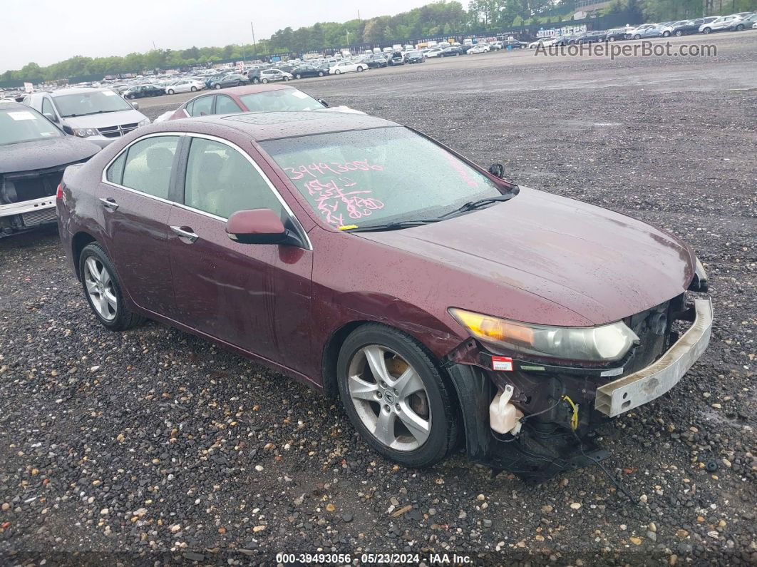 2010 Acura Tsx 2.4 Burgundy vin: JH4CU2F67AC033133