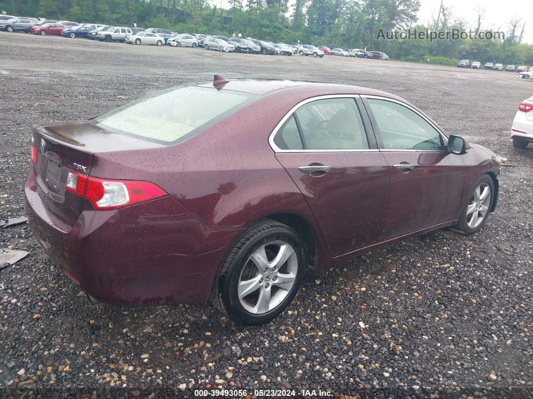 2010 Acura Tsx 2.4 Burgundy vin: JH4CU2F67AC033133