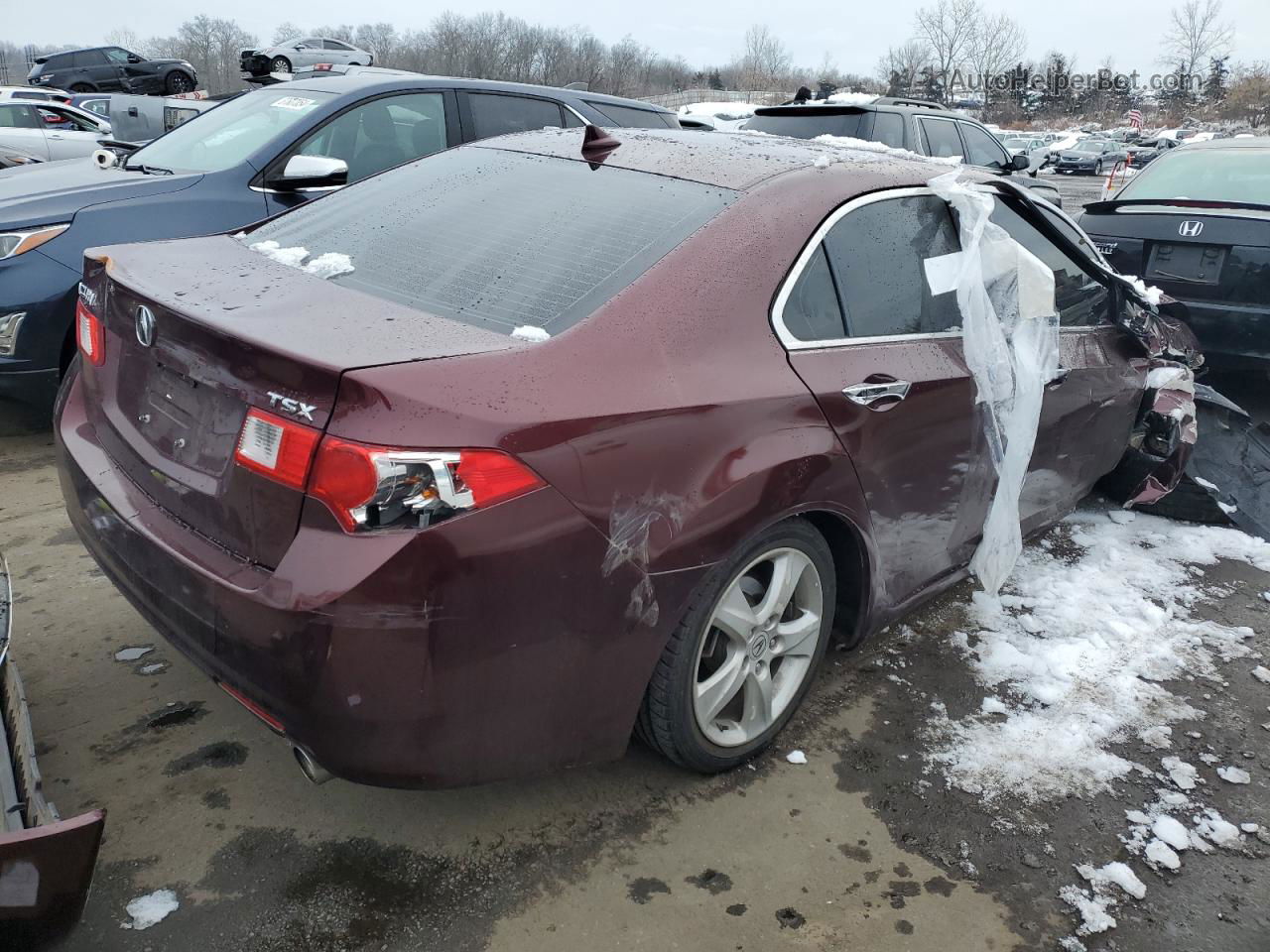 2010 Acura Tsx  Maroon vin: JH4CU2F67AC043354