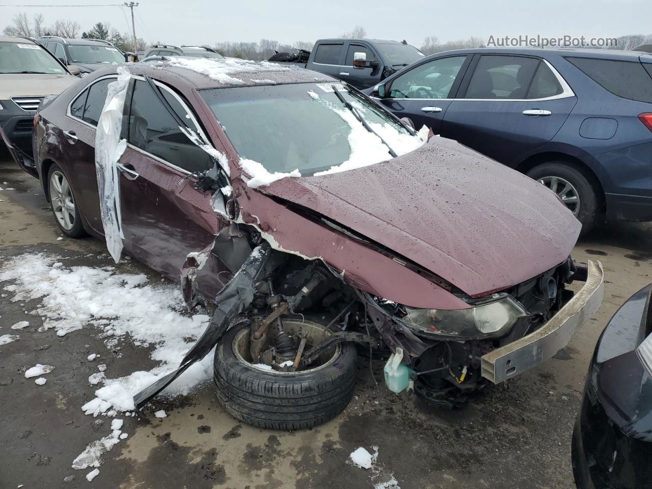 2010 Acura Tsx  Maroon vin: JH4CU2F67AC043354