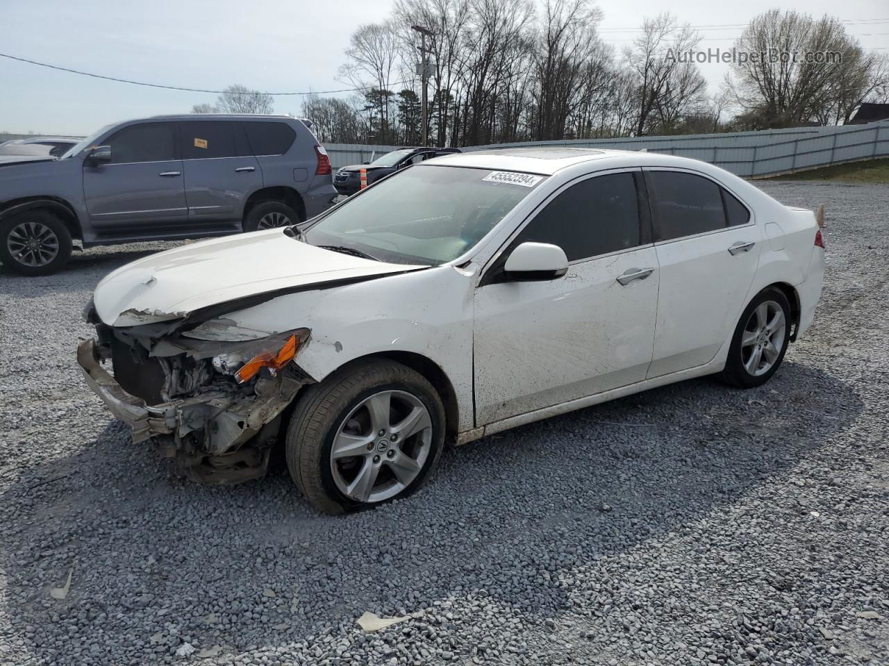 2010 Acura Tsx  White vin: JH4CU2F68AC013649