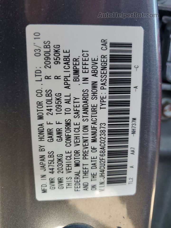 2010 Acura Tsx  Серый vin: JH4CU2F68AC023873