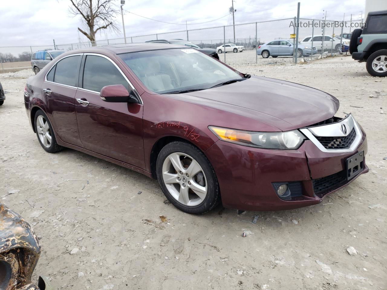 2010 Acura Tsx  Бордовый vin: JH4CU2F68AC030743