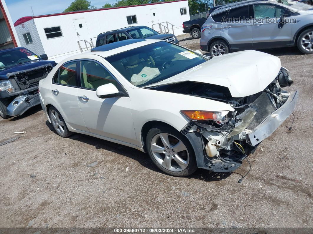 2010 Acura Tsx 2.4 White vin: JH4CU2F69AC012946