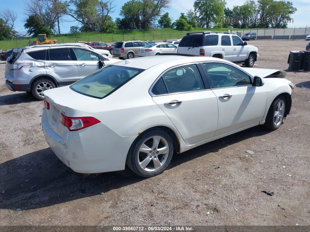 2010 Acura Tsx 2.4 White vin: JH4CU2F69AC012946