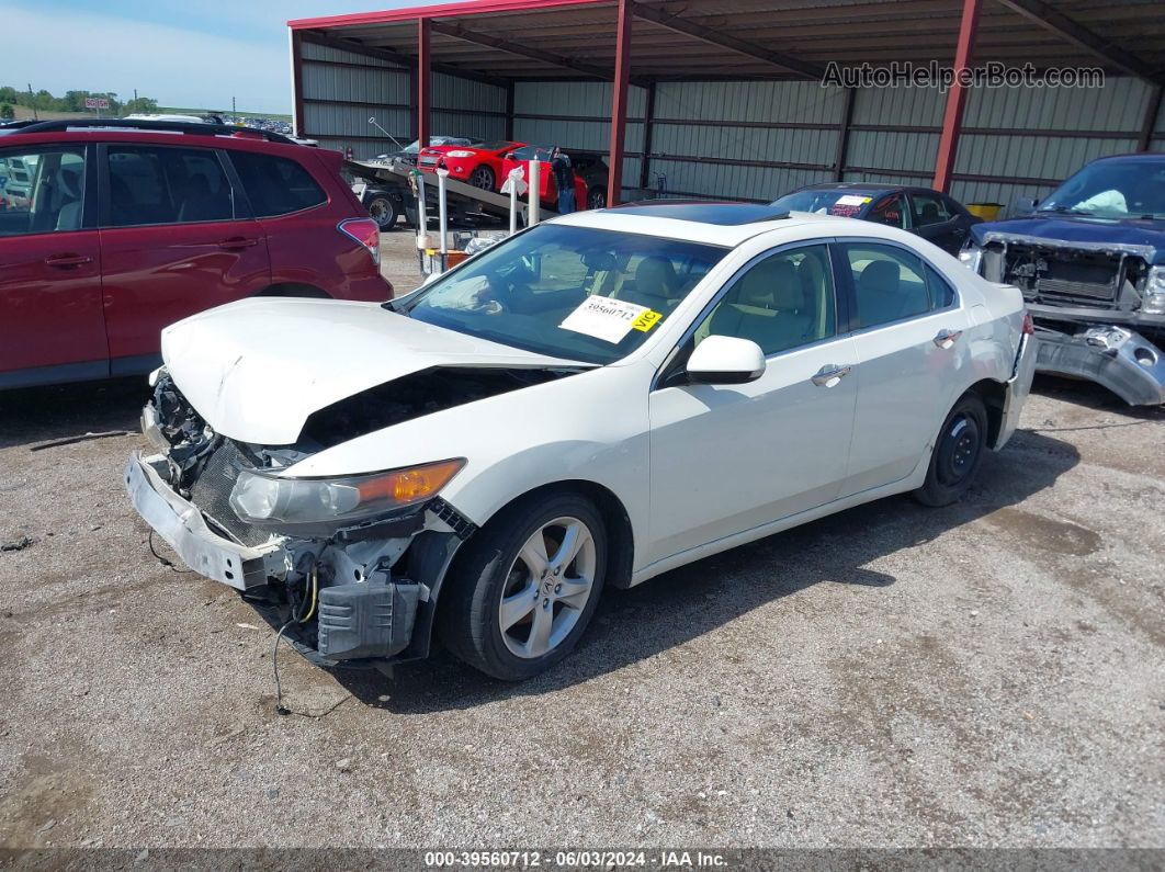 2010 Acura Tsx 2.4 White vin: JH4CU2F69AC012946