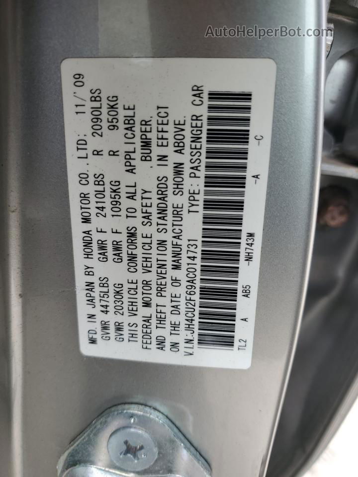 2010 Acura Tsx  Silver vin: JH4CU2F69AC014731