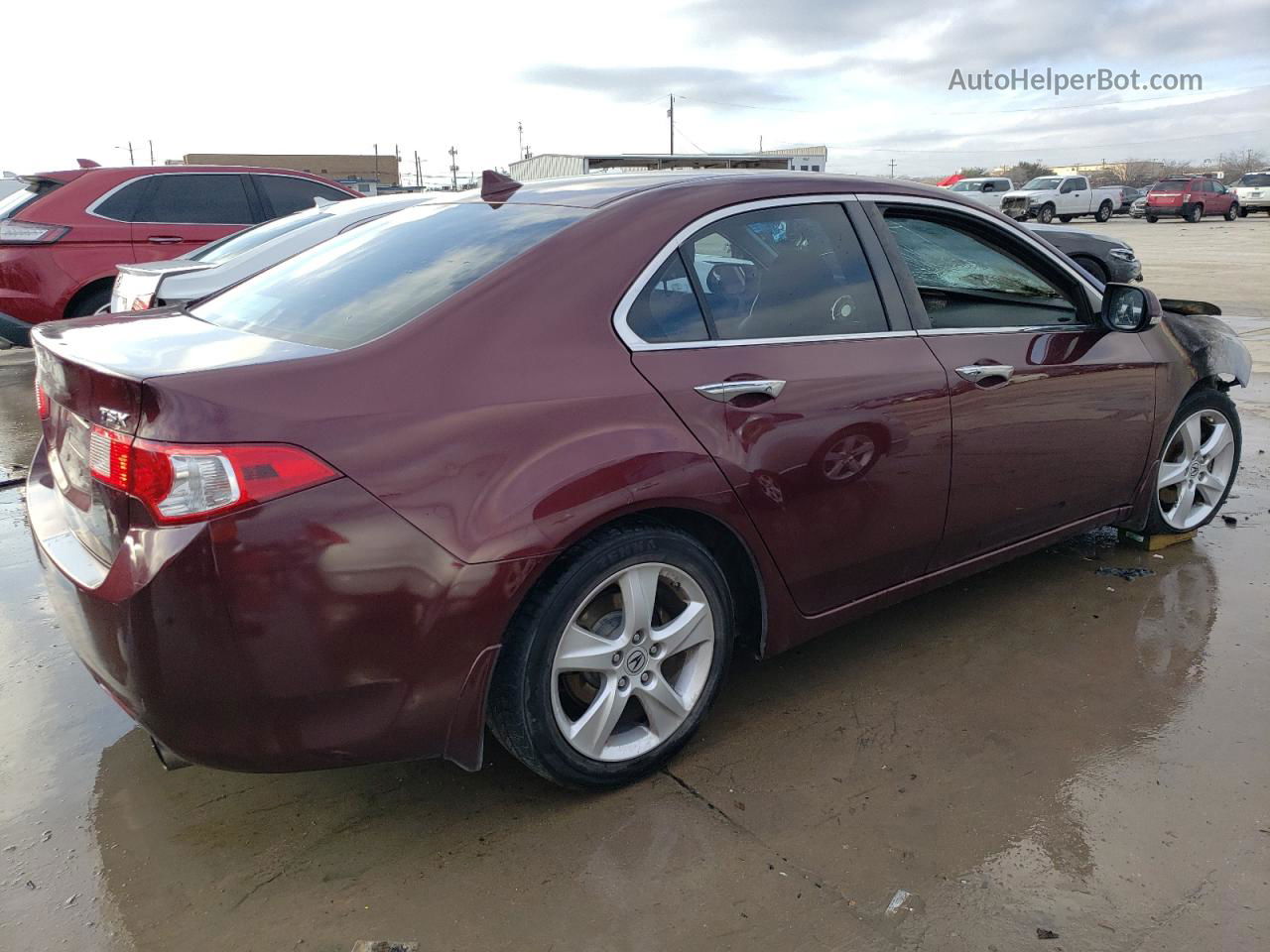 2010 Acura Tsx  Maroon vin: JH4CU2F69AC028144