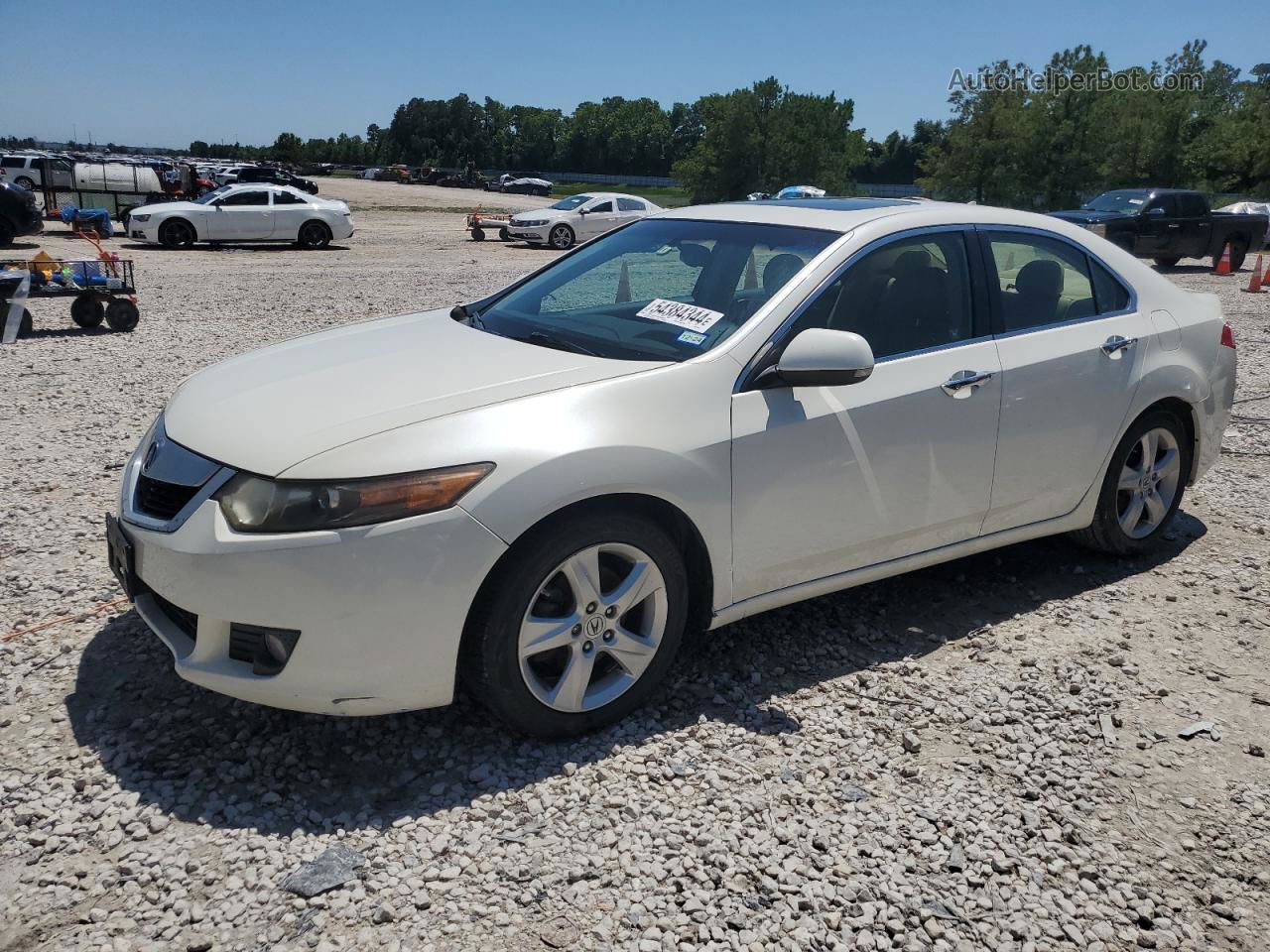 2010 Acura Tsx  White vin: JH4CU2F6XAC011854