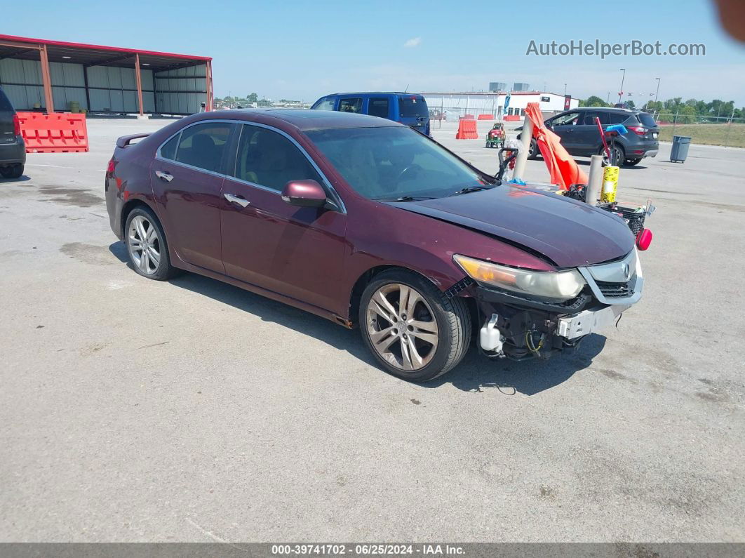 2010 Acura Tsx 3.5 Burgundy vin: JH4CU4F46AC000568