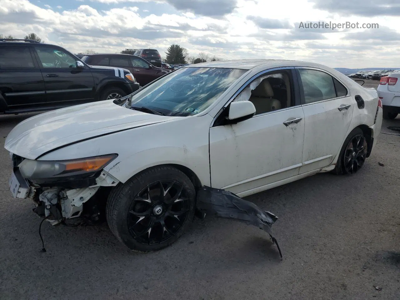 2010 Acura Tsx  White vin: JH4CU4F61AC001094