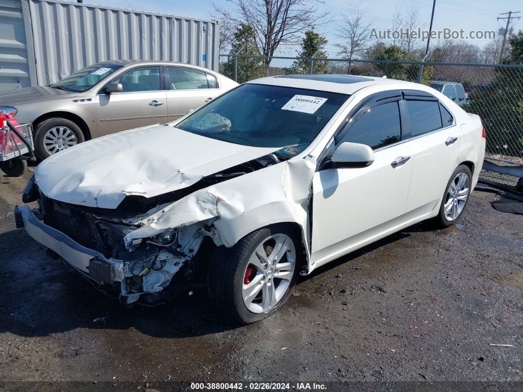 2010 Acura Tsx 3.5 White vin: JH4CU4F61AC003301