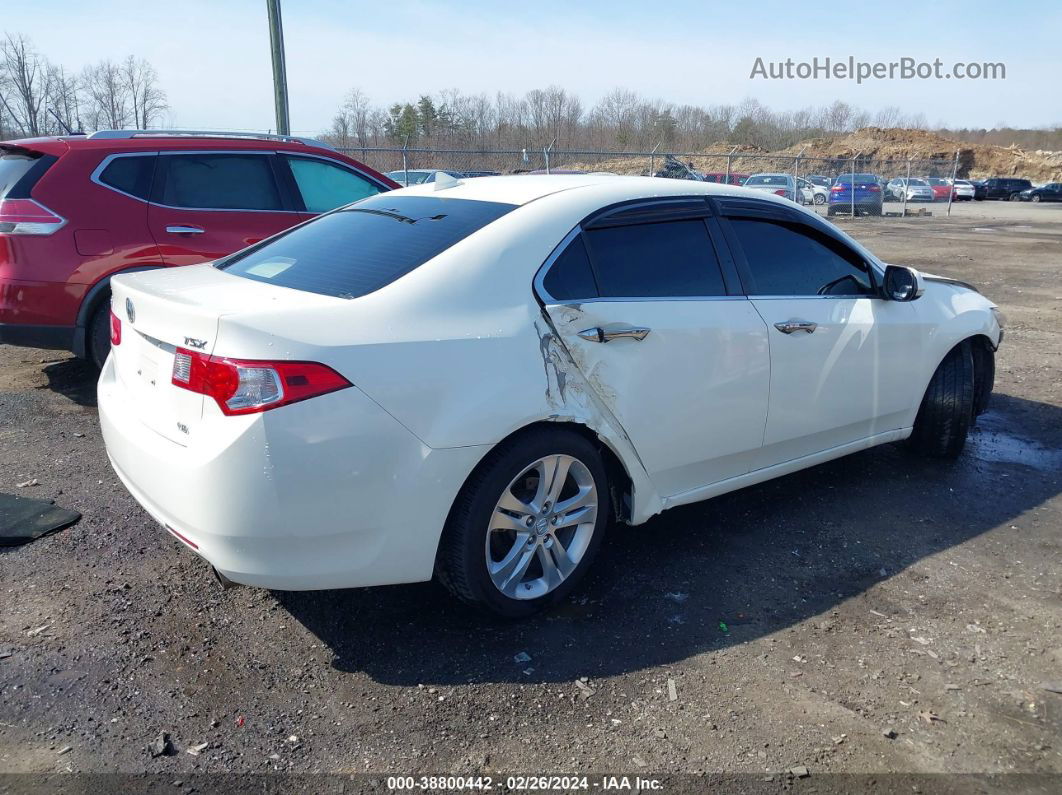 2010 Acura Tsx 3.5 White vin: JH4CU4F61AC003301