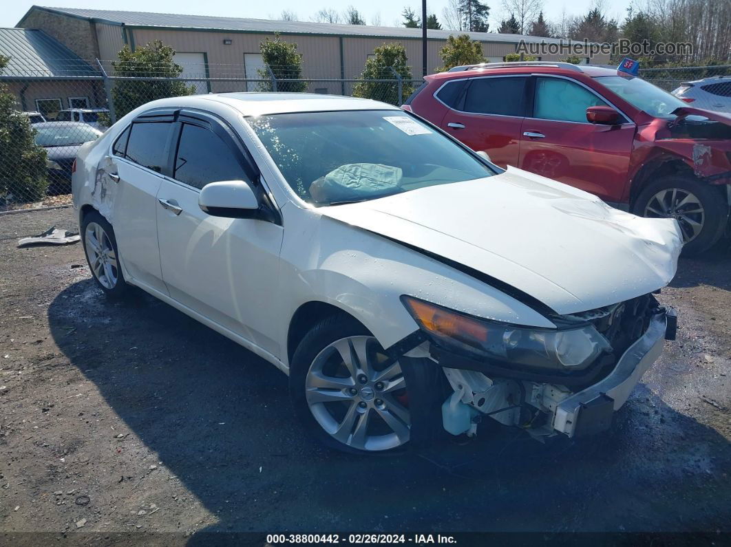 2010 Acura Tsx 3.5 White vin: JH4CU4F61AC003301